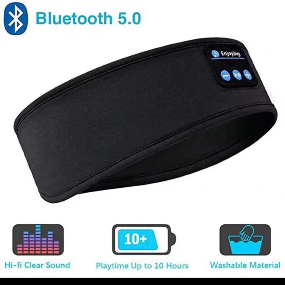 Enjoying Black Bluetooth Headband